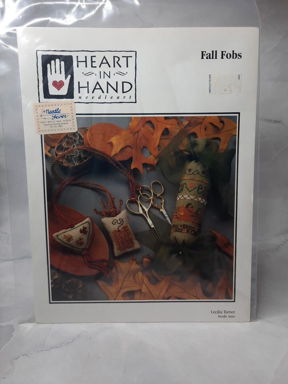 Vintage Heart in Hand Fall Fobs Needle Roll Counted Cross Stitch Patterns